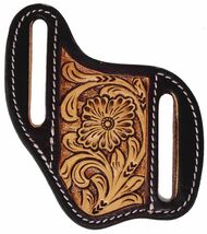 Western Leather Floral Tooled Knife Holder Flat Sheath 29RSKnifeHolder-B - $399.35 MXN+