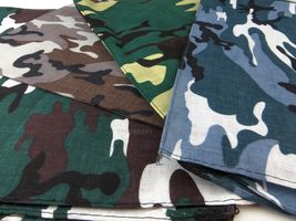 Bandana Cotton leaf Double-Sided Scarf Head Neck Face Mask Camouflage 4 Pack - £12.77 GBP