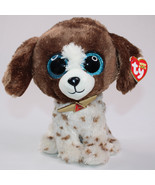 NEW TY Beanie Boos MUDDLES The Dog Brown Stuffed Animal Toy Plush Blue E... - $7.76