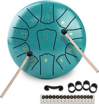 Steel Tongue Drum-11 Notes 6 Inch.Concert And Mallets For Meditation - £30.11 GBP