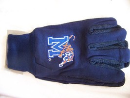 Work Gloves Memphis Tigers Adult Mens One Size Blue Utility Garden All Seasons - £8.17 GBP