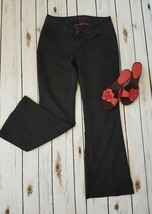 WOMEN&#39;S ELLE NEW YORK BLACK DENIM JEANS SIZE 6R BOOTCUT - $23.33 CAD