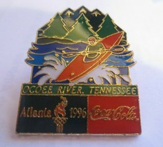 Coca-Cola  Ocoee River Tennessee Olympics 1996  Kayak Lapel Pin - $9.90