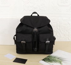 Black nylon waterproof backpack multi-student school bag backpack male travel ba - £165.20 GBP