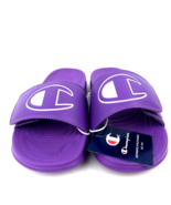 Champion Women&#39;s Slide Sandals Purple Size 6 Open Toe Adjustable Comfy NEW - £18.22 GBP