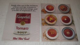 1991 Campbell&#39;s Tomato Soup Ad - Inside this can is the richness - £14.78 GBP