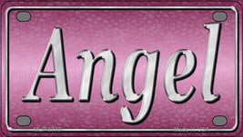 Angel Pink Novelty Mini Metal License Plate Tag - £11.95 GBP