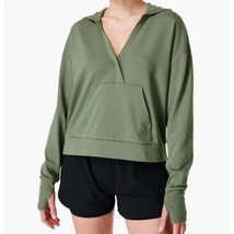 NWT Womens Green After Class Relaxed Hoodie XL 14 Crop Sweaty Betty Organic Moda - £76.88 GBP