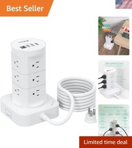 12 Outlet Surge Protector Tower with 4 USB Ports &amp; 6FT Extension Cord - ... - $29.99