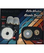 Aiwa Retro Wireless Karaoke Speaker 2 Microphones NEW - $27.71