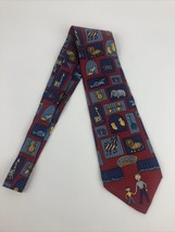 Save The Children A Visit to the Zoo Men&#39;s 100% Silk Necktie Multicolor 56&quot; - £12.16 GBP