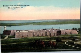Birds Eye View of Fort Marion St Augustine Florida Postcard - £7.75 GBP