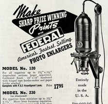 Federal Stamping Engineer Photo Enlarger 1939 Advertisement Photography ... - £16.13 GBP