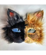 Calico Cat Therian Mask Blue And Green Eyes Extra Elastic Black And Pink... - $70.00