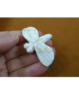 (Y-DRAG-716) white DRAGONFLY gemstone carving FIGURINE I love dragonflie... - €15,28 EUR