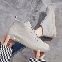 Women&#39;s Boots New Fashion Plus Size High Quality Genuine Leather Casual Shoes Br - £63.67 GBP
