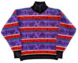 Vintage Demetre Women&#39;s Medium Ski Sweater 100% Wool 80s/90s Pullover Hong Kong - £31.48 GBP