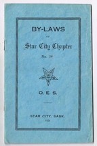 Saskatchewan Order Eastern Star By Laws Star City Chapter 1924 - £5.48 GBP