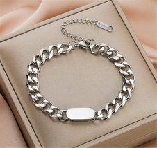 316L Stainless Steel Thick Chain Necklace Bracelet Set Hip Hop Fashion Prom Jewe - £24.48 GBP