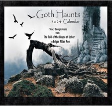 Haunted Calendar 2024 Edgar Allan Poe Classic Horror Scary Calendar Graveyard - £21.58 GBP