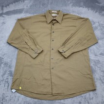 John Henry Shirt Mens 32 Brown Long Sleeve Point Collar Barrel Cuff Dress Shirt - £20.49 GBP