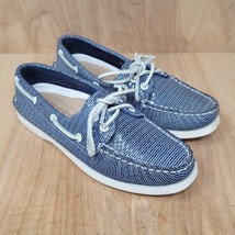 Sperry Top Sider Women’s Boat Shoes 6 M Nautical Striped Blue Loafers - $31.87