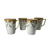 Nippon Tohinina Te-Oh lemonade tea cups hand painted gold ribbon vintage 1916 - $31.68