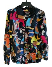Looney Tunes Mens Windbreaker Jacket Full Zip Hooded Members Only Collab... - $38.60