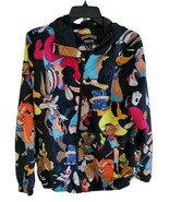 Looney Tunes Mens Windbreaker Jacket Full Zip Hooded Members Only Collab... - €33,16 EUR