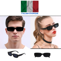 Sunglasses Square Unisex Luxury Retro Eyewear Design Rectangular Black Men Women - £14.93 GBP