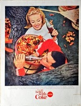 Coca Cola Things Go Better With Coke Fall Autumn Fall Oct-1965 Vintage P... - $8.70