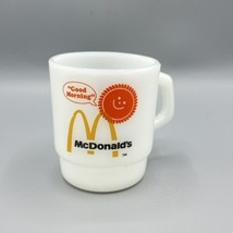 Vintage Fire King McDonalds Good Morning Milk Glass Coffee Mug Anchor Hocking - £7.42 GBP