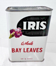Iris Whole Bay leaf 1/2 oz Tin Great Shape 3 1/4 x 2 1/4 x 1 1/4 - $18.32