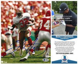 Ricky Watters signed San Francisco 49ers football 8x10 photo Beckett COA proof - £87.04 GBP