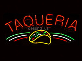 New Taqueria Restaurant Open Bar Beer Light Neon Sign 24"x20" - $249.99