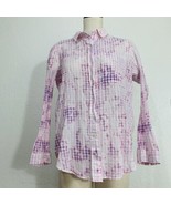 Anthropologie Pilcro And The Letterpress Button Up Shirt Large Pink Purp... - £23.45 GBP