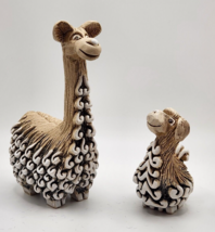 Vintage Artesania Rinconada Momma Baby Llama Alpaca Art Pottery Figurine... - £31.84 GBP