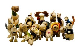 Loux Anamalz Wood Wooden Animals Lot of 17 Australian Nature Company Toy Kids - $93.49