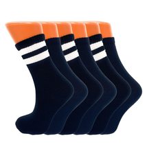 AWS/American Made Black and White Tennis Crew Socks for Women Extra Thin 6 Pairs - £16.73 GBP