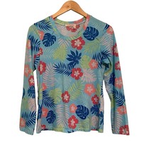 Fresh Produce Hawaiian Print Top Long Sleeves Small T Shirt Blue Cotton ... - $184.53 MXN