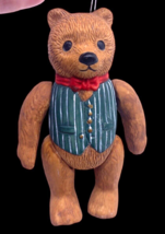 Department 56 Christmas Ornament Teddy Bear Jointed Moving Arms &amp; Legs V... - £21.30 GBP