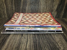 7 Vintage Patchwork Quilt Books &amp; Patterns Variety Lot Log Cabin Coasters - $19.79