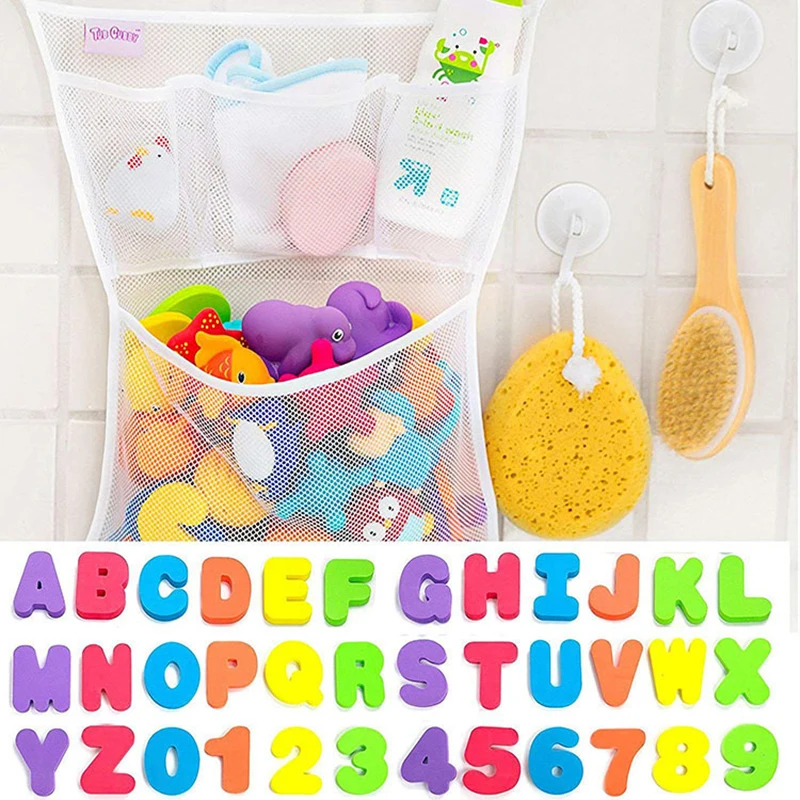 Baby Bathing Shower Toys Bathtub Floating Foam Toy Letters Number Learning Toys - £9.02 GBP