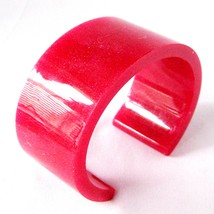 Watermelon Pearl Resin OPEN CUFF Bracelet for Women Girls Fashion Jewelry - £18.38 GBP