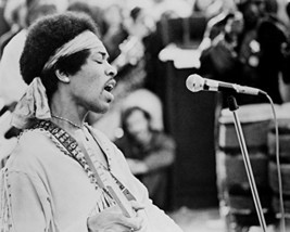 Jimi Hendrix Performing On Stage At Woodstock 1969 16X20 Canvas Giclee - £55.63 GBP