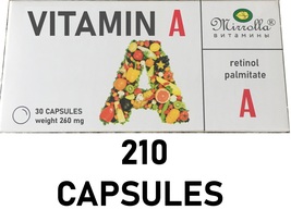 Vitamin A Capsules 260 mg - 210 pcs. 7 packs of 30 pieces each - $40.00