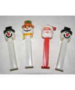 VINTAGE LOT OF 4 PEZ DISPENSERS - WINTER/XMAS THEME - SNOW MEN (3) + SAN... - $20.69 CAD