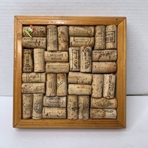Hand Crafted Square Wine Cork Trivet Hot Plate or Wall Art 8.5 Inch - £6.43 GBP