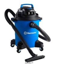 Vacmaster 5-Gallon 3-Peak HP Wet/Dry Vacuum Blue &amp; Black 15.1&quot;Lx14.3&quot;Dx19.05&quot;H - £60.04 GBP