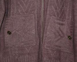 Simply Noelle Brand JCKT222SM Knitted Mauve Women's Zipper Jacket Size Small image 6